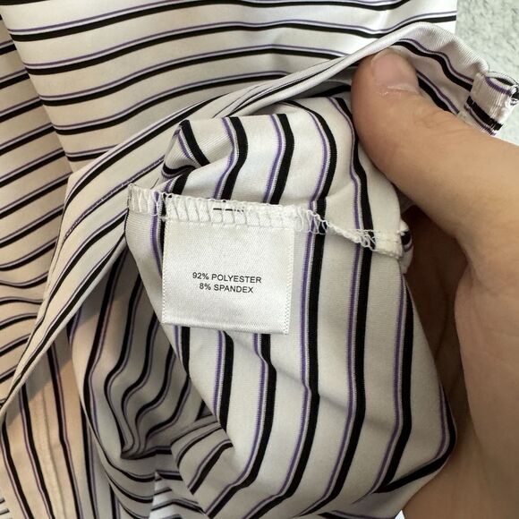 Peter Millar Shirt Mens L White Polo Short Sleeve Performance Summer Comfort - Picture 4 of 8